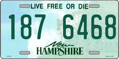 NH license plate 1876468