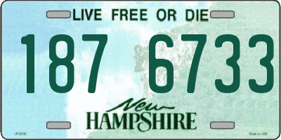 NH license plate 1876733