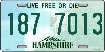 NH license plate 1877013