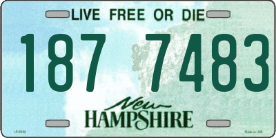 NH license plate 1877483