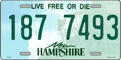 NH license plate 1877493