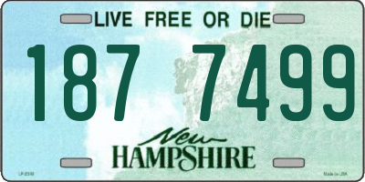 NH license plate 1877499
