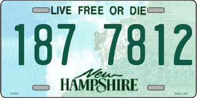 NH license plate 1877812