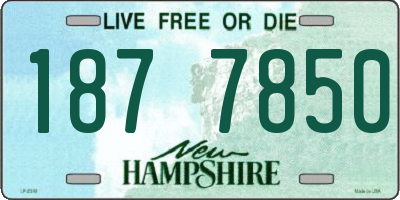 NH license plate 1877850