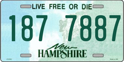 NH license plate 1877887