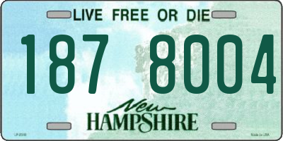 NH license plate 1878004