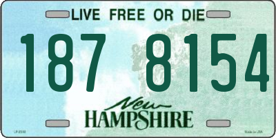 NH license plate 1878154