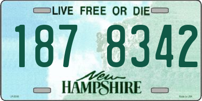 NH license plate 1878342