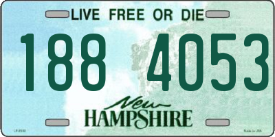 NH license plate 1884053
