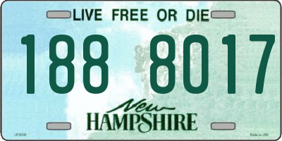 NH license plate 1888017