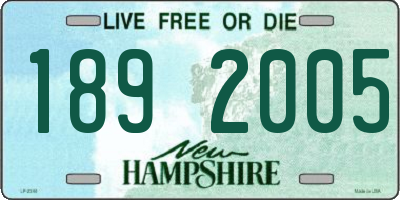 NH license plate 1892005