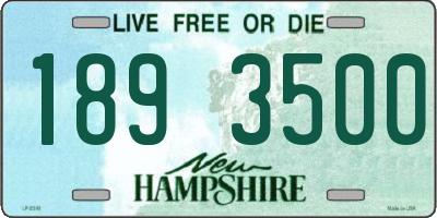 NH license plate 1893500