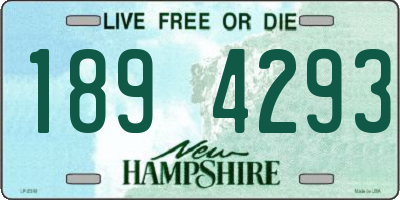 NH license plate 1894293
