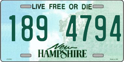 NH license plate 1894794