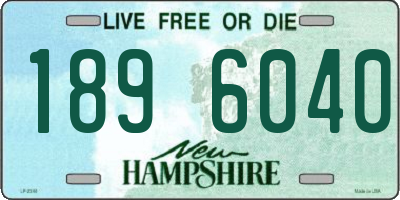 NH license plate 1896040