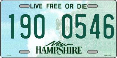 NH license plate 1900546