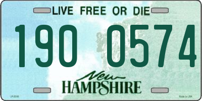 NH license plate 1900574