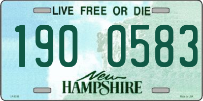 NH license plate 1900583