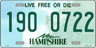 NH license plate 1900722