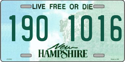 NH license plate 1901016