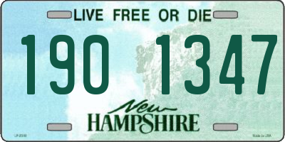 NH license plate 1901347