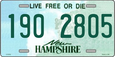 NH license plate 1902805