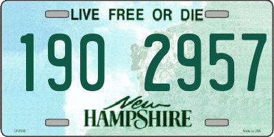 NH license plate 1902957