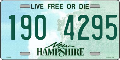 NH license plate 1904295