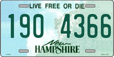 NH license plate 1904366
