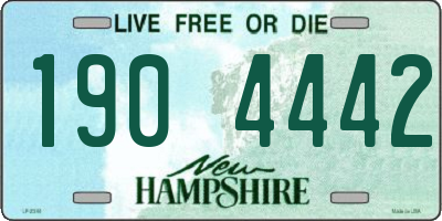 NH license plate 1904442