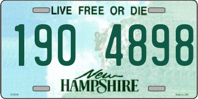 NH license plate 1904898