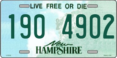 NH license plate 1904902
