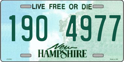 NH license plate 1904977