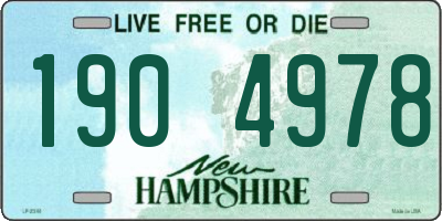 NH license plate 1904978