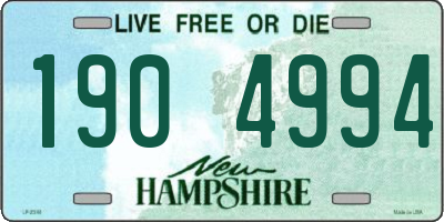 NH license plate 1904994