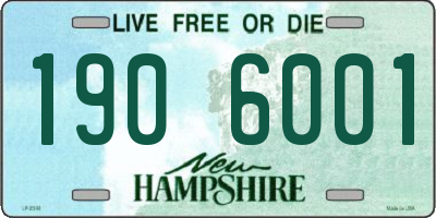NH license plate 1906001
