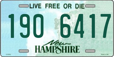 NH license plate 1906417