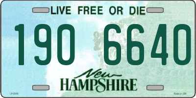 NH license plate 1906640