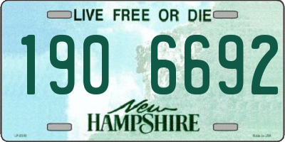 NH license plate 1906692