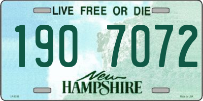 NH license plate 1907072