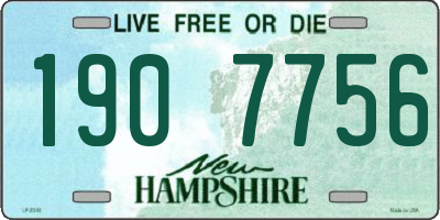 NH license plate 1907756