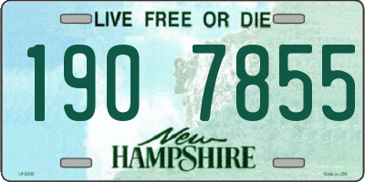 NH license plate 1907855
