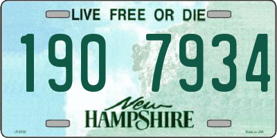 NH license plate 1907934