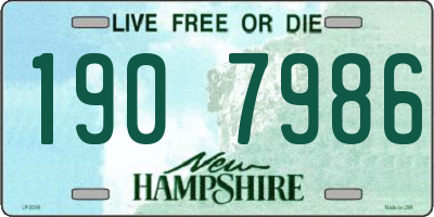 NH license plate 1907986