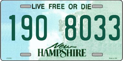 NH license plate 1908033