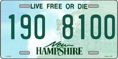 NH license plate 1908100