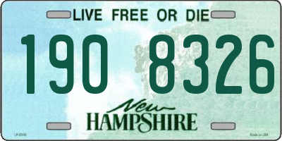NH license plate 1908326