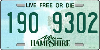 NH license plate 1909302
