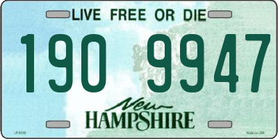 NH license plate 1909947