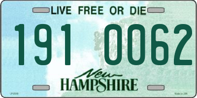NH license plate 1910062